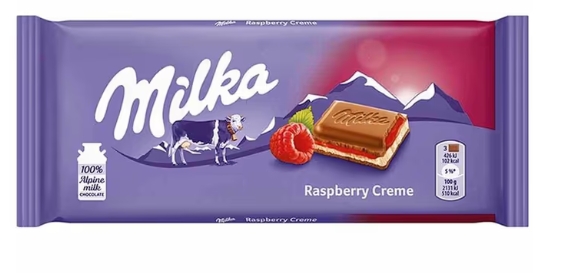MILKA CIOC.ZMEURA 100GR (22BUC) 7622300590062