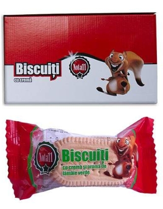BISCUITI CU CREMA SI AROMA DE LAMAIE  NOTA 11  20GR*56BUC 5949024303054