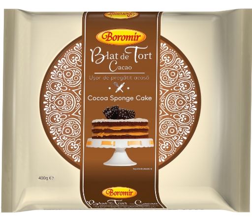 BLAT DE TORT CACAO BOROMIR 400GR (6BUC/BAX) 5941300001906