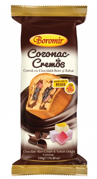COZONAC CREMOS CIOC ROM RAHAT BOROMIR 550GR (9BUC/BAX) 5941300012360