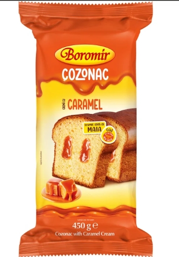 COZONAC CR.CARAMEL BOROMIR 450GR (9BUC/BAX) 5941300006994