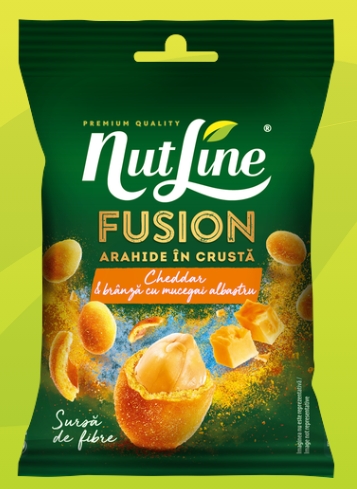 NUTLINE FUSION ARAHIDE IN CRUSTA CEDDAR 60GR (12BUC/BAX) 5941445678391