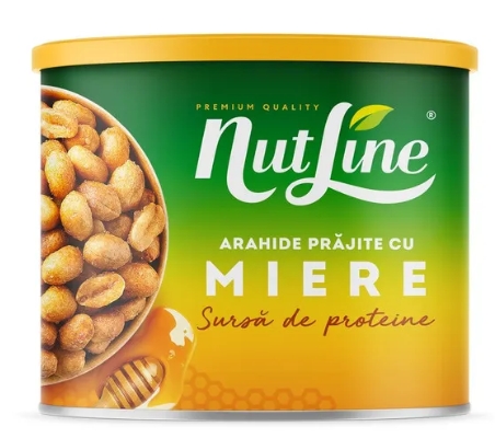 NUTLINE ARAHIDE PRAJITE CU MIERE CUTIE 135GR (6BUC/BAX) 5941445672948