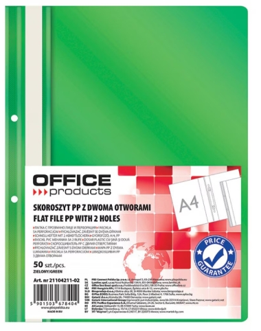 DOSAR DIN PLASTIC CU SINA OFFICE VERDE (50BUC/SET) 5901503678404