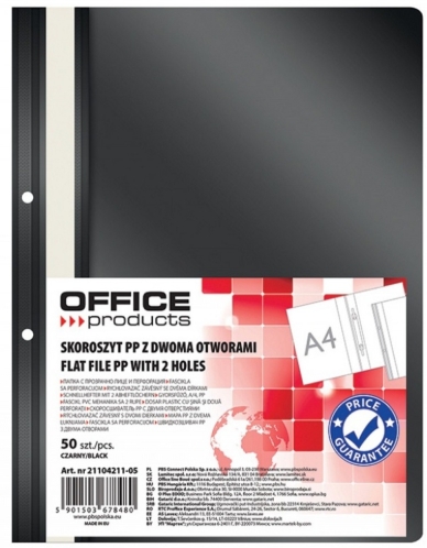 DOSAR DIN PLASTIC CU SINA OFFICE NEGRU (50BUC/SET) 5901503678480