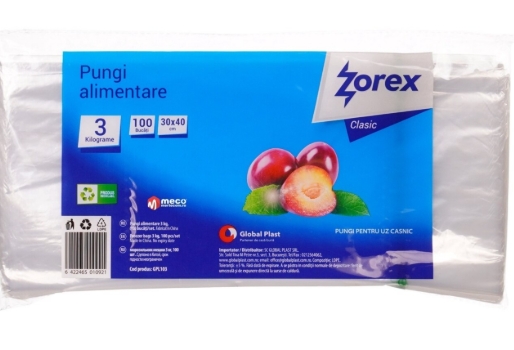 ZOREX PUNGI ALIMENTARE (CONGELATOR) 3KG 100BUC/SET 6422465010921
