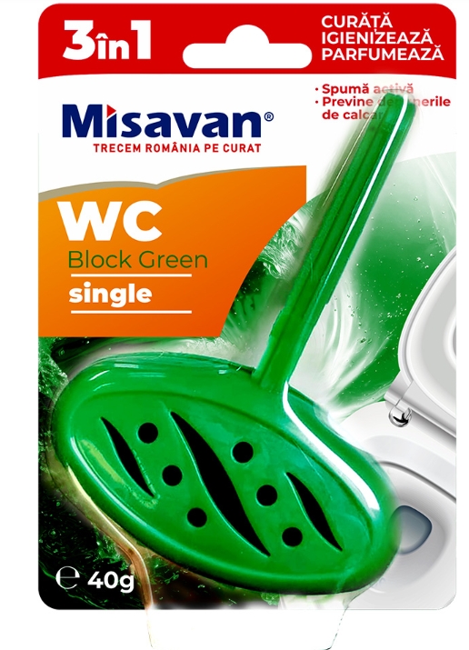 MISAVAN ODORIZANT WC BLOCK GREEN 40g 6422768060449