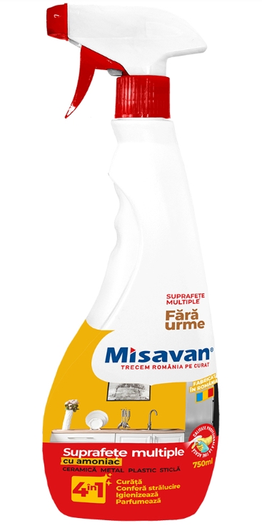 MISAVAN MULTISUPRAFETE CU AMONIAC 4 IN 1 750ML 6422768060265