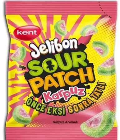 KENT JELIBON SOUR PATCH PEPENE 80G  (24BUC/BAX) 7622210796844