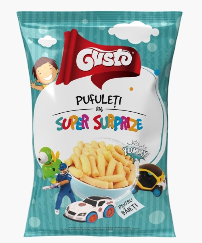 GUSTO PUFULETI SUPER SURPRIZE PENTRU BAIETI 85G (11BUC/BAX) 5941868205549
