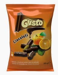 GUSTO PUFULETI GLAZURA CACAO PORTOCALE, 50G (6BUC/SET) 5941868200407