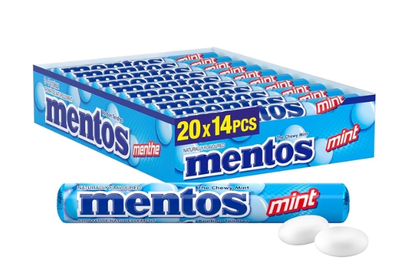 MENTOS MINT DRAJEURIGUMATE 38G (20BUC/CUT) 8710800967282