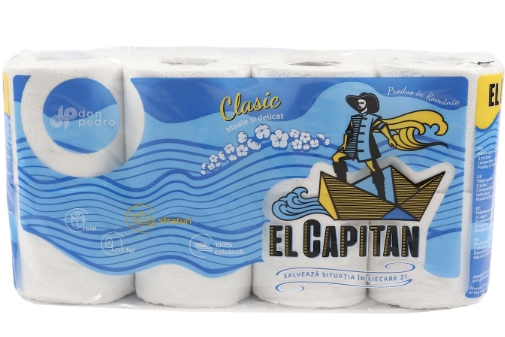 EL CAPITAN   8 ROLE, 3 STRATURI, ECONOMIC FARA PARFUM 6422138026471