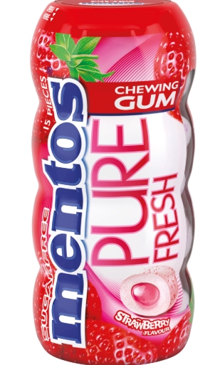 MENTOS GUMA DE MESTECAT CAPSUNI 30G  (10BUC/CUT) 8003440990018