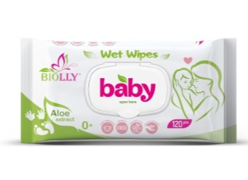 BIOLLY SERVETELE UMEDE CU CAPAC GENTL CARE (120BUC/PAC) 8683092838571