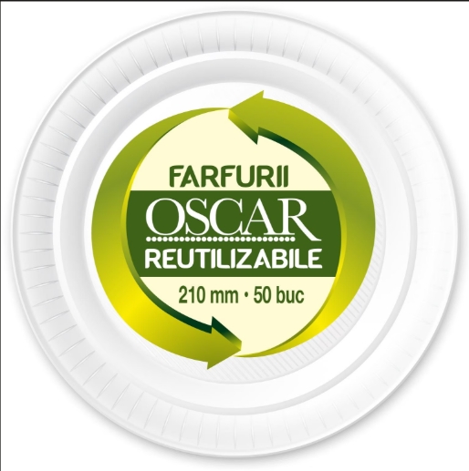 OSCAR farfurii reutilizabile 210mm*50buc 0739113392268
