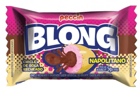 GUMA BLONG PECCIN NAPOLITANO 200GR (24BUC) 7896306617638