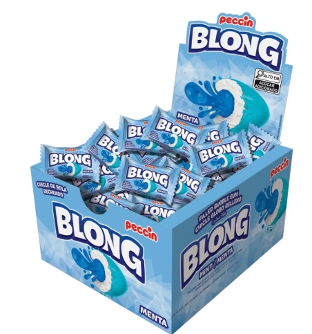 GUMA BLONG PECCIN MINT BLUE 200GR (24BUC) 7896306624278