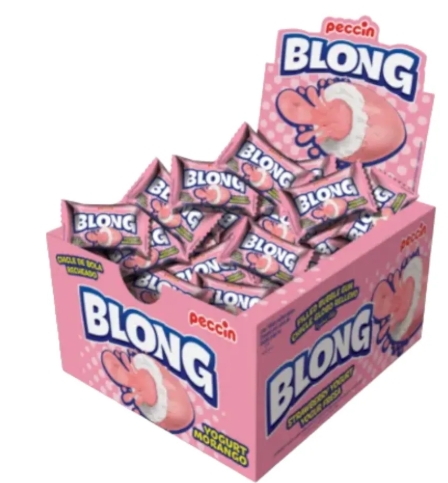 GUMA BLONG PECCIN YOUGURT&CAPSUNI 200GR (24BUC) 7896306617720