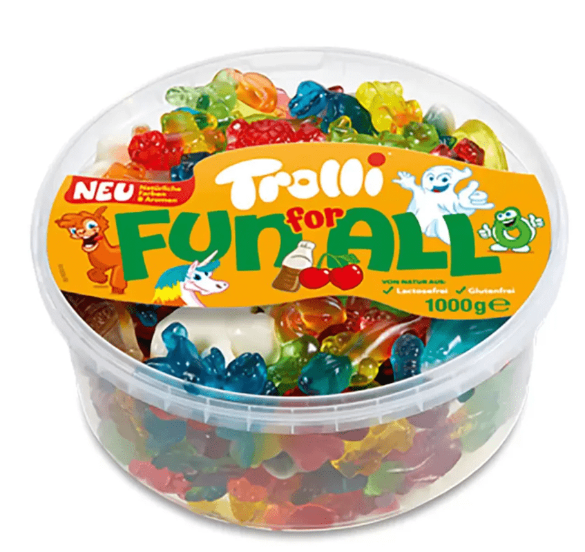 TROLLI FUNNY GUMMI MIX 1KG (6BUC/BAX) 4000512015062
