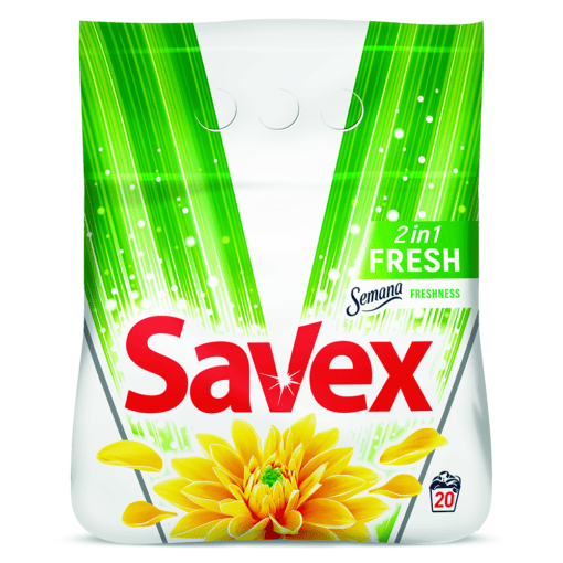 SAVEX DETERGENT PUDRA AUTOMAT 2KG 2IN1 FRESH 20SP 3800024022975