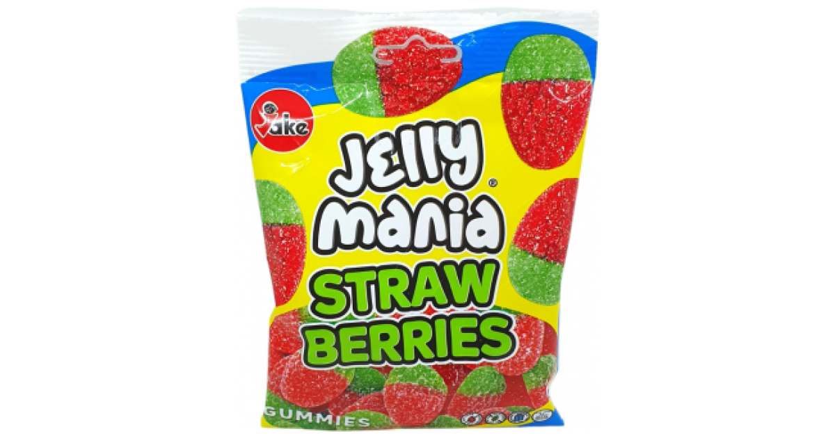 JAKE JELEURI SOUR STRAWBERRIES 100G 8412147022593