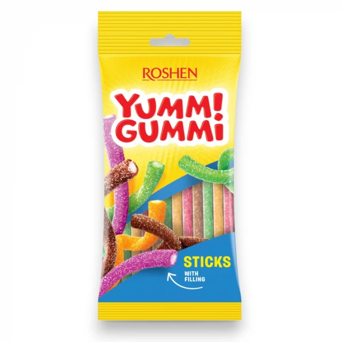ROSH.YUMMI GUMMI SOUR STICKS 70 GR 4823077636257