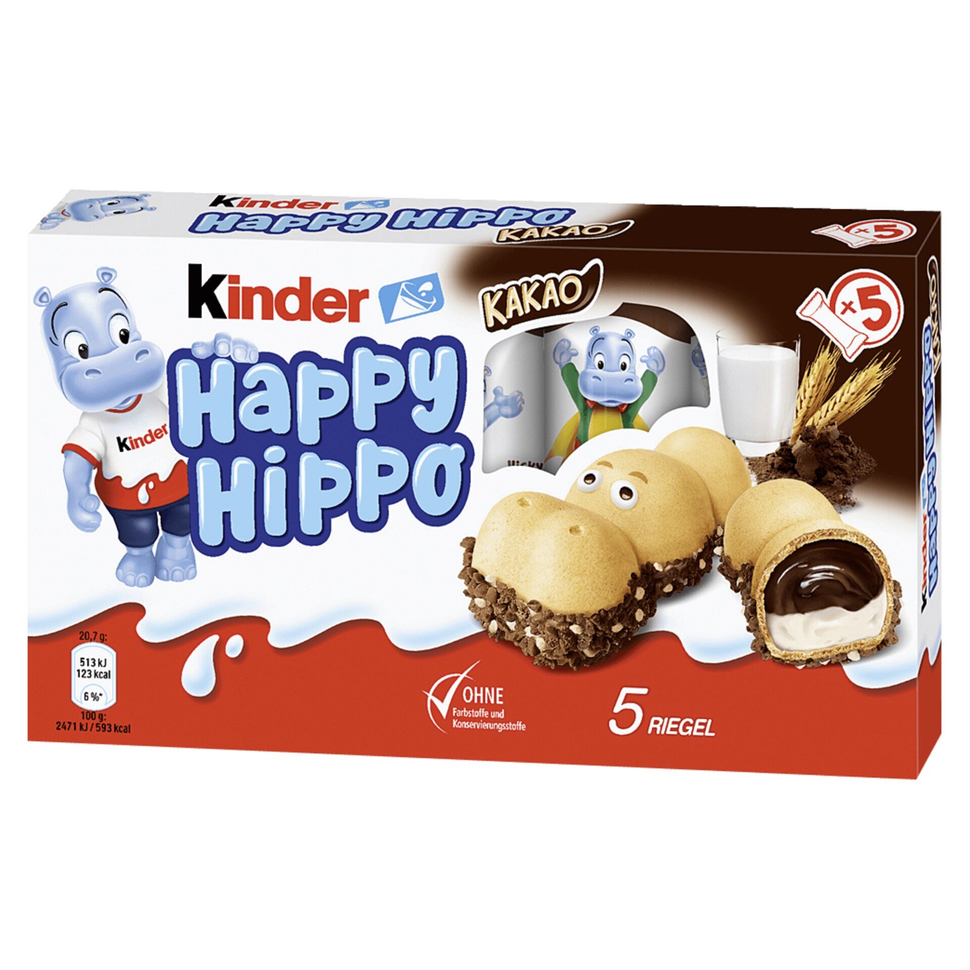 Kinder Happy Hippo T5x10 cacao 8000500023624