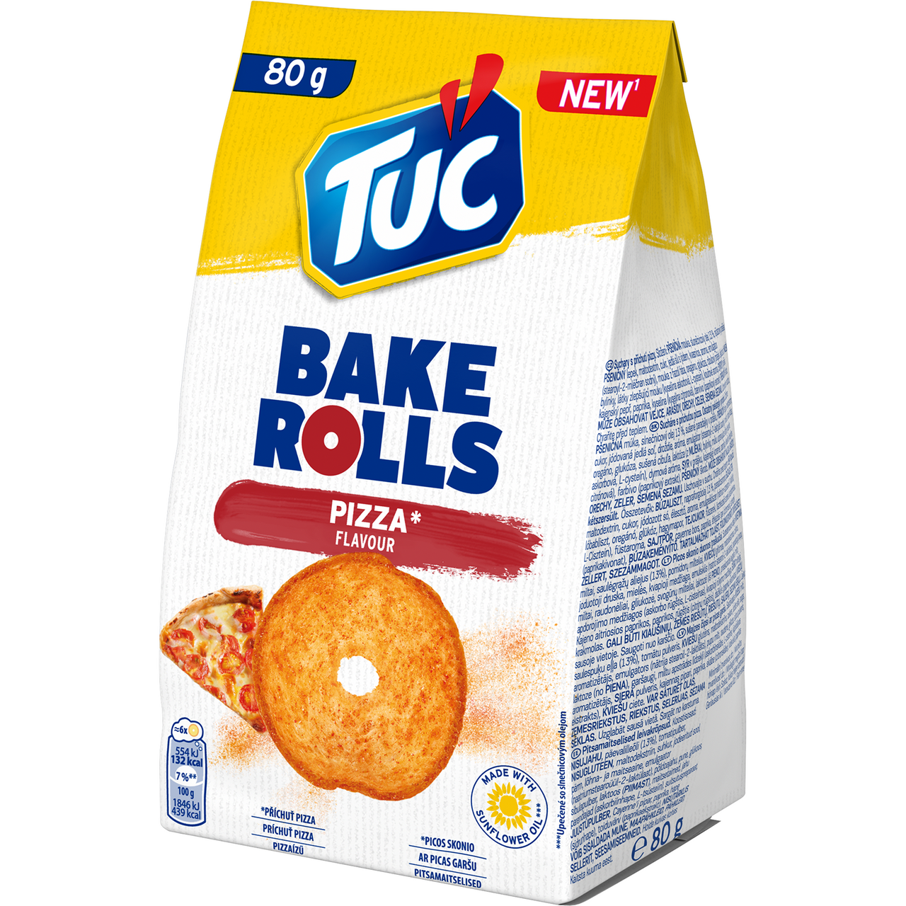 TUC BAKE ROLLS PIZZA 80GR/15BUC 7622202319334