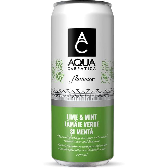 AQUA CARPATICA FLAVOURS LIME&MINT 330ML SGR(24BUC/BAX) 5942326402364