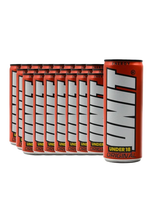 UNIT ENERGY DRINK UNDER 18 ORIGINAL 250ML SGR (24BUC/BAX) 5942328203587