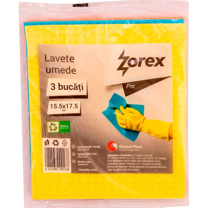 ZOREX Pro Lavete umede colorate 3/set.LU/18 6422465000168