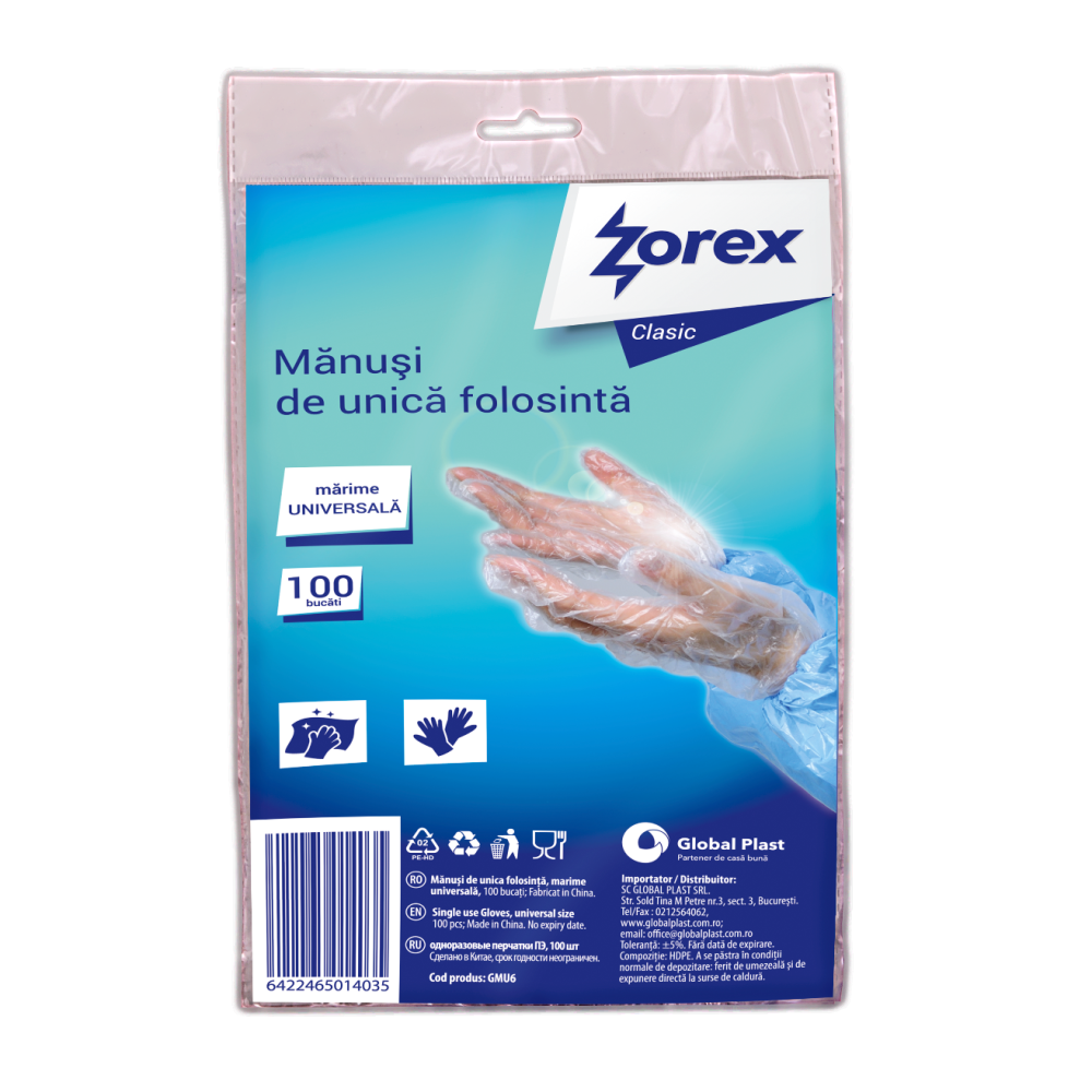 Zorex Clasic Manusi unica folosinta 100/set 6422465014035