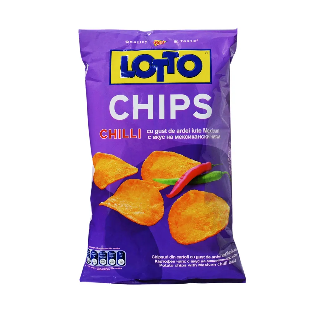 LOTTO CHIPS CU CHILLI 100GR (10BUC/BAX) 5204193875284