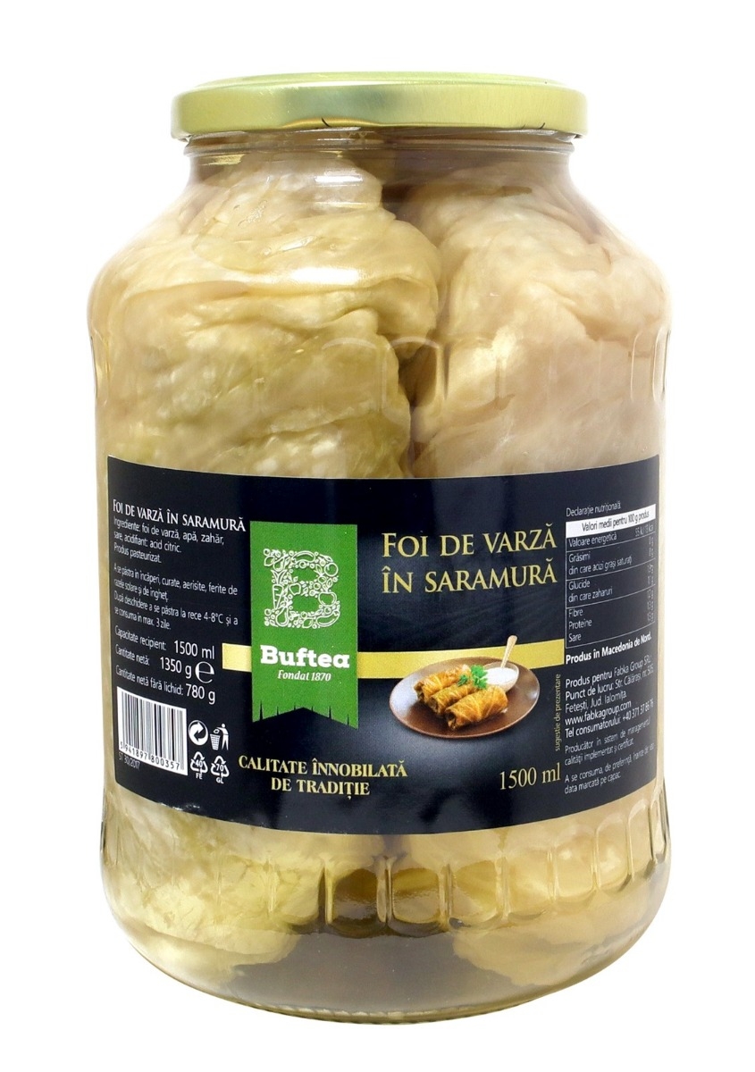 BUFTEA FOI DE VARZA IN SARAMURA 1.35KG (4BUC/BAX) 5941897800357