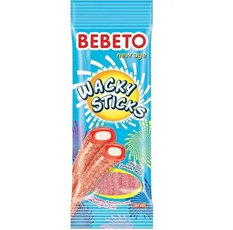 BEBETO WACKY STICKS capsuni si vanilie 75gr 8690146063117