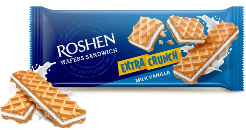 ROSHEN WAFERS SANDWICH LAPTE-VANILIE 142 GR 4823077636967