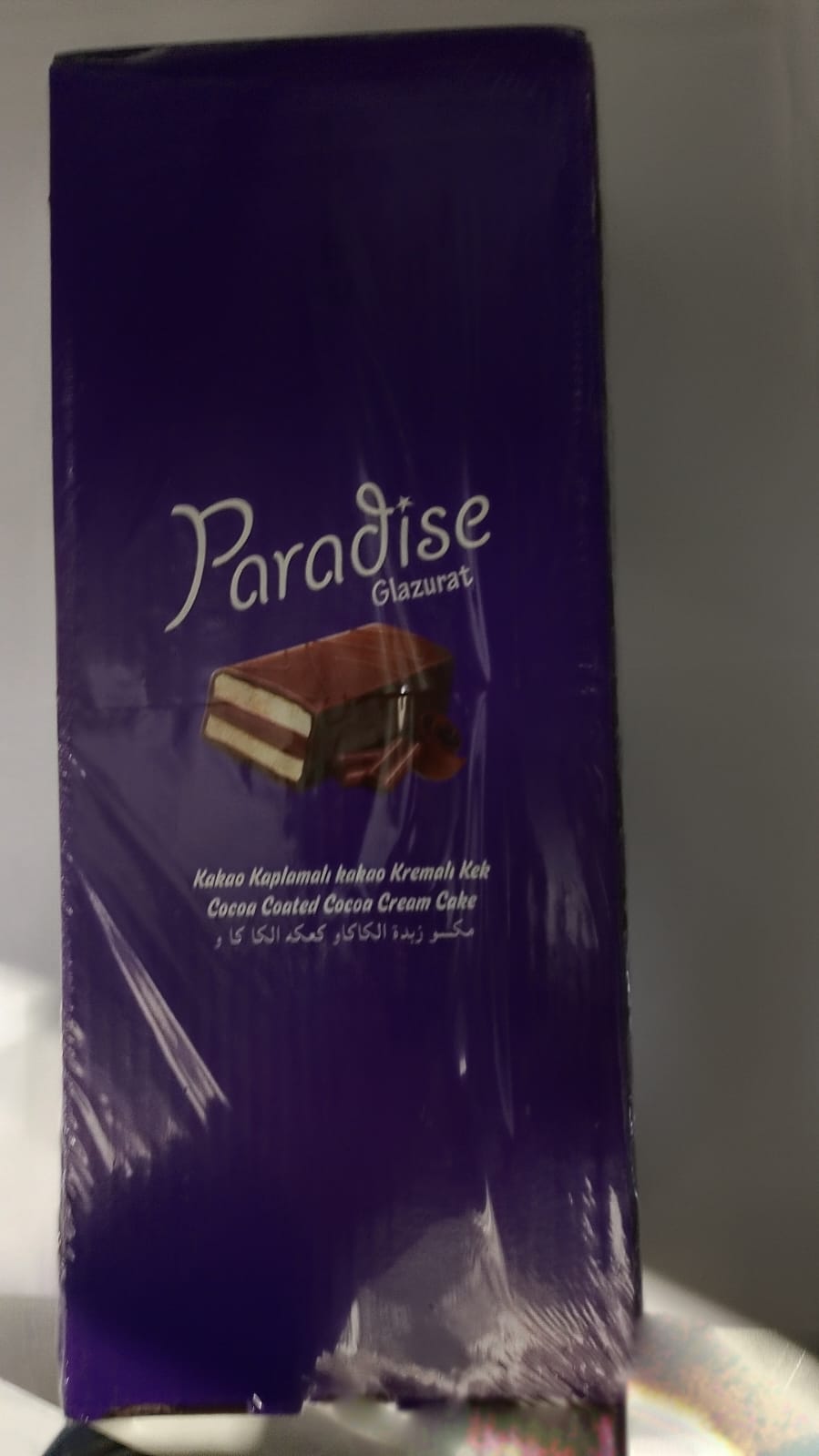 PARADISE prajitura cu glazura ciocolata si crema cacao 25gr 8692806123650