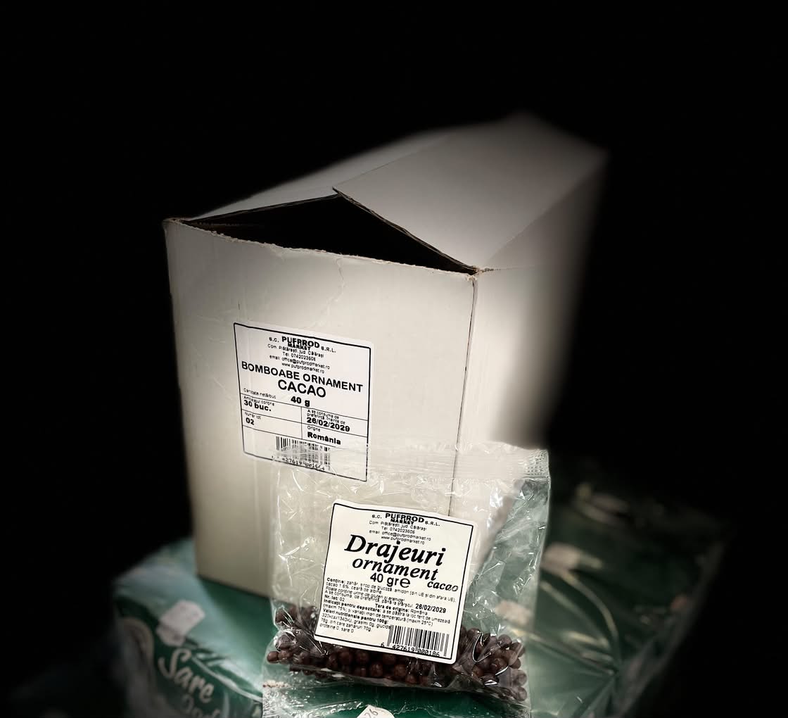 IULIA BOMBOANE ORNAMENT CACAO DRAJEURI 40GR (30BUC/CUT) 6427619001664