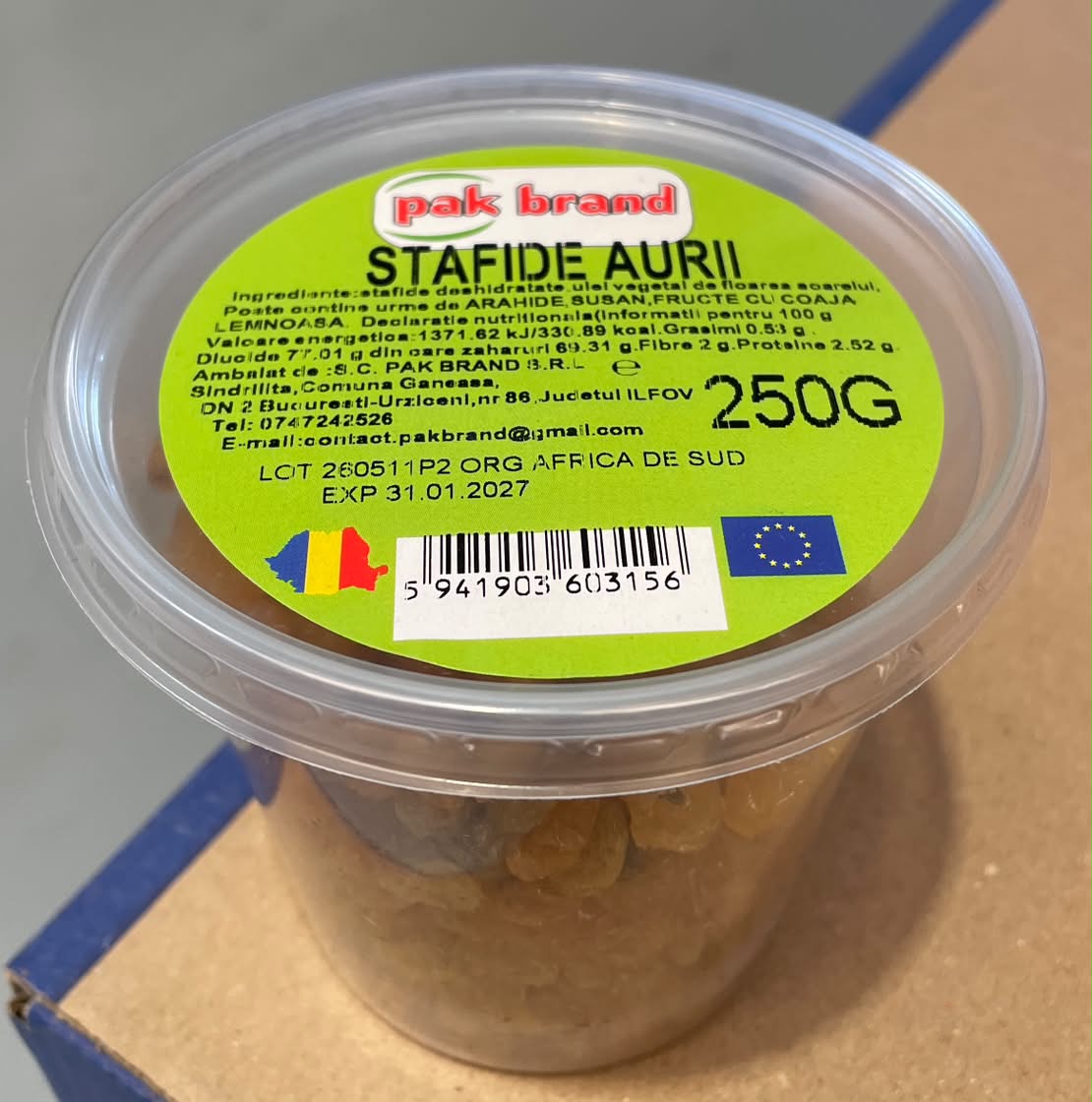 PAK BRAND STAFIDE AURII PAHAR 250 GR 5941903603156