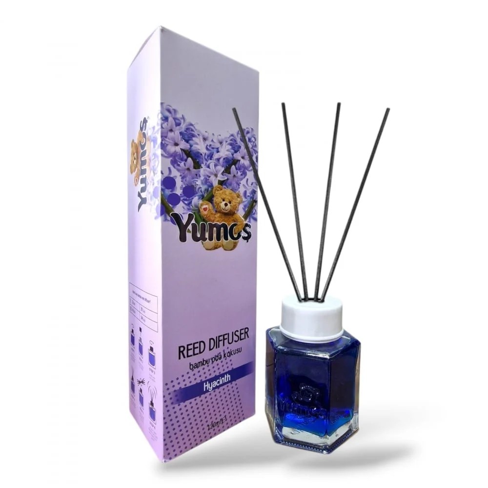 ODORIZANT CAMERA CU BETE BAMBUS YUMOS DIVERSE SORTIMENTE 120ML (24BUC/BAX) 6427616479237