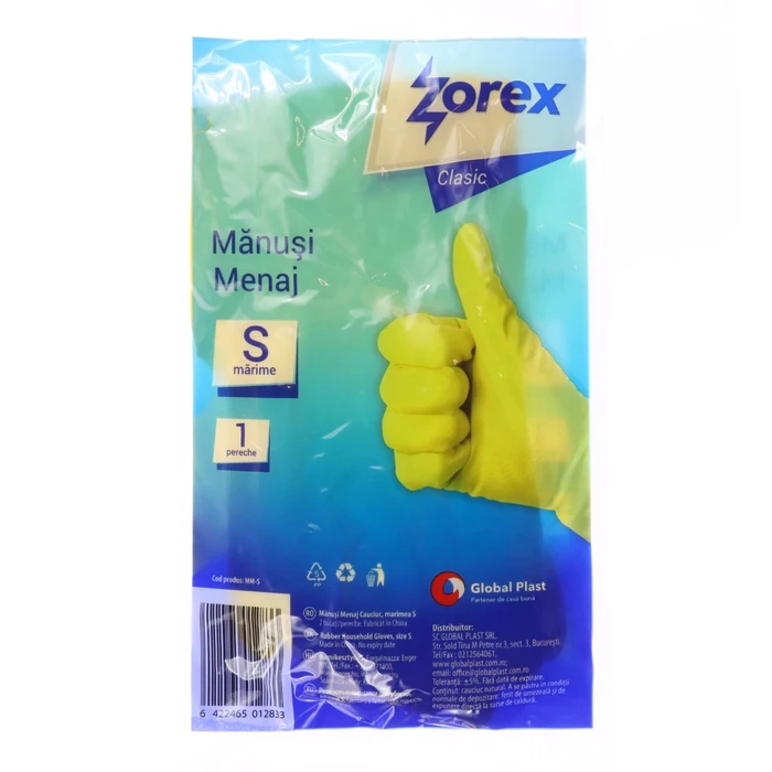 ZOREX Manusi menaj galbene S 6422465012833